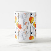 Tropischer Sommer | Schöne gelbe Blumen Design Kaffeetasse (Mittel)