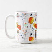 Tropischer Sommer | Schöne gelbe Blumen Design Kaffeetasse (Links)