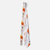 Tropischer Sommer | Schöne gelbe Blumen Design Krawatte (Rückseite)