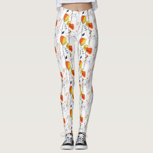 Tropischer Sommer   Schöne gelbe Blumen Design Leggings