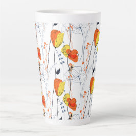Tropischer Sommer | Schöne gelbe Blumen Design Milchtasse