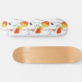 Tropischer Sommer | Schöne gelbe Blumen Design Skateboard (Horizontal)