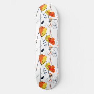 Tropischer Sommer Schöne gelbe Blumen Design Skateboard