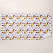 Tropischer Sommer | Schöne gelbe Blumen Design Strandtuch (Vorderseite)