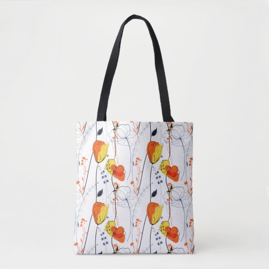 Tropischer Sommer | Schöne gelbe Blumen Design Tasche (Vorderseite)