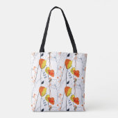 Tropischer Sommer | Schöne gelbe Blumen Design Tasche (Rückseite)