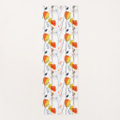 Tropischer Sommer | Schöne gelbe Blumen Design Yogamatte (Vorderseite)