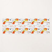 Tropischer Sommer | Schöne gelbe Blumen Design Yogamatte (Vorderseite (Horizontal))