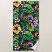 Tropischer Sommer-Spaß Strandtuch (Vorderseite)