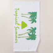 Tropischer Sommer Strandtuch (Vorderseite)