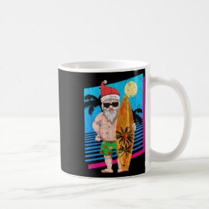 Tropischer Sommer Surfing Weihnachtsmann Lustiger Kaffeetasse