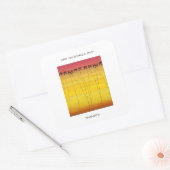 Tropischer Sommer und Silhouette Kokospalmen Quadratischer Aufkleber (Umschlag)