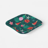 Tropischer Sommer Weihnachtsfeiertage im Sommer Pappteller (Gewinkelt)