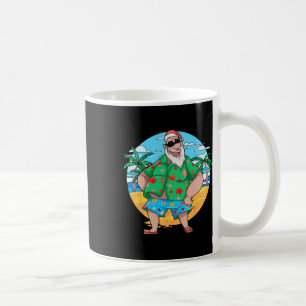 Tropischer Sommer Weihnachtsmann Palmen Weihnachte Kaffeetasse