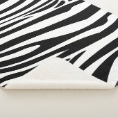 Tropischer Sommer Zebra Streifen Trendmuster Sherpadecke (3/4)