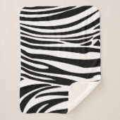 Tropischer Sommer Zebra Streifen Trendmuster Sherpadecke (Vorderseite)