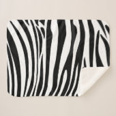 Tropischer Sommer Zebra Streifen Trendmuster Sherpadecke (Vorderseite (Horizontal))