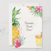 Tropischer Sommercocktail 50. Geburtstagsparty Einladung (Rückseite)