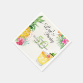 Tropischer Sommercocktail 50. Geburtstagsparty Serviette (Ecke)