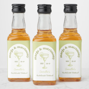 Tropischer Sommercocktail Bachelorette Mini Labels Alkoholflaschenetikett