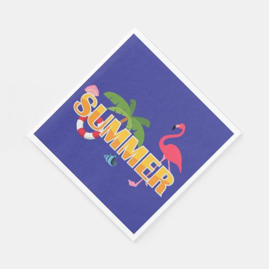 Tropischer Sommerspass Serviette (Ecke)