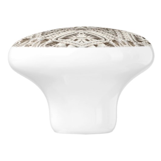 Tropischer Sommerstrand mit schicker Stammesmakram Keramikknauf (Seitenansicht)