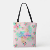 Tropischer Sommerstrand Palmen Vibrant  Tasche (Rückseite)