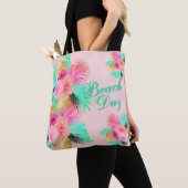 Tropischer Sommerstrand Palmen Vibrant  Tasche (Von Nahem)