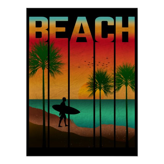 Tropischer Sommerstrand Poster (Vorderseite)