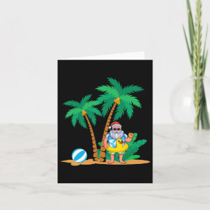 Tropischer Sommerurlaub Lustiger Weihnachtsmann We Karte