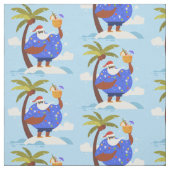 Tropischer Sommerurlaub schwarzer Santa Stoff (Muster)