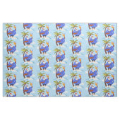 Tropischer Sommerurlaub schwarzer Santa Stoff (Fat Quarter (45,7 x 55,9 cm))