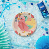 Tropischer Songbird im Paradies Pappteller (Party)