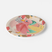 Tropischer Songbird im Paradies Pappteller (Schrägansicht)