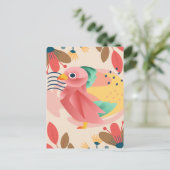 Tropischer Songbird im Paradies Postkarte (Stehend Vorderseite)