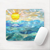 Tropischer Sonnenaufgang am Strand Mousepad (Mit Mouse)