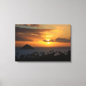 Tropischer Sonnenaufgang auf der Leinwand (Vorderseite)