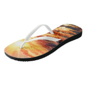 Tropischer Sonnenaufgang Badesandalen (Schrägansicht)