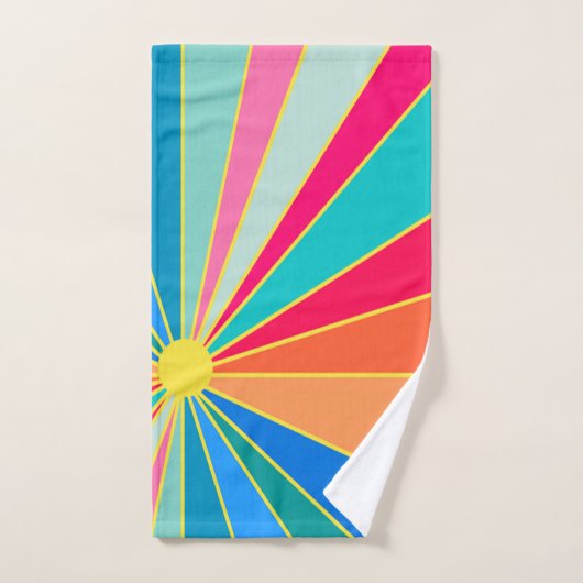 Tropischer Sonnenaufgang Badhandtuch Set (Handtuch)