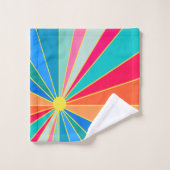 Tropischer Sonnenaufgang Badhandtuch Set (Waschlappen)