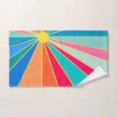 Tropischer Sonnenaufgang Badhandtuch Set (Handtuch)