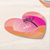 Tropischer Sonnenaufgang Fett rosa Orangefarbene w Untersetzer (angewinkelt)