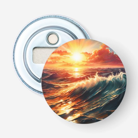 Tropischer Sonnenaufgang Flaschenöffner (Vorderseite)