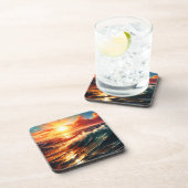Tropischer Sonnenaufgang Getränkeuntersetzer (Rechte Seite)