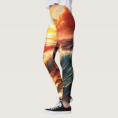 Tropischer Sonnenaufgang Leggings (Links)