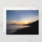 Tropischer Sonnenaufgang Postkarte (Vorne/Hinten)