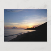 Tropischer Sonnenaufgang Postkarte (Vorderseite)