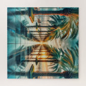 Tropischer Sonnenaufgang Puzzle (Horizontal)