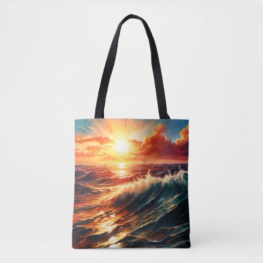 Tropischer Sonnenaufgang Tasche (Vorderseite)