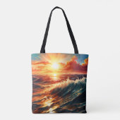 Tropischer Sonnenaufgang Tasche (Rückseite)